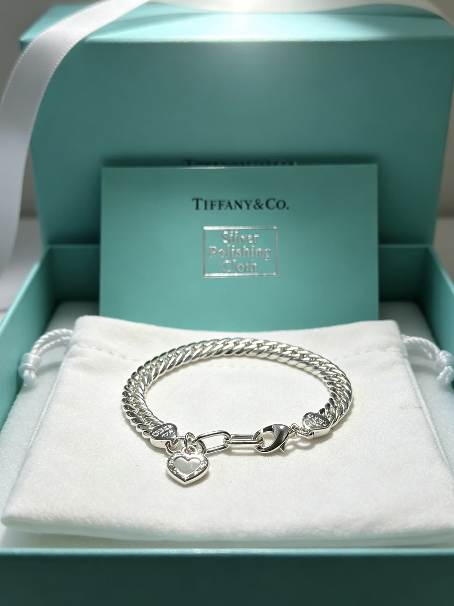 Tiffany & Co. Sterling Silver Heart Tag Bracelet